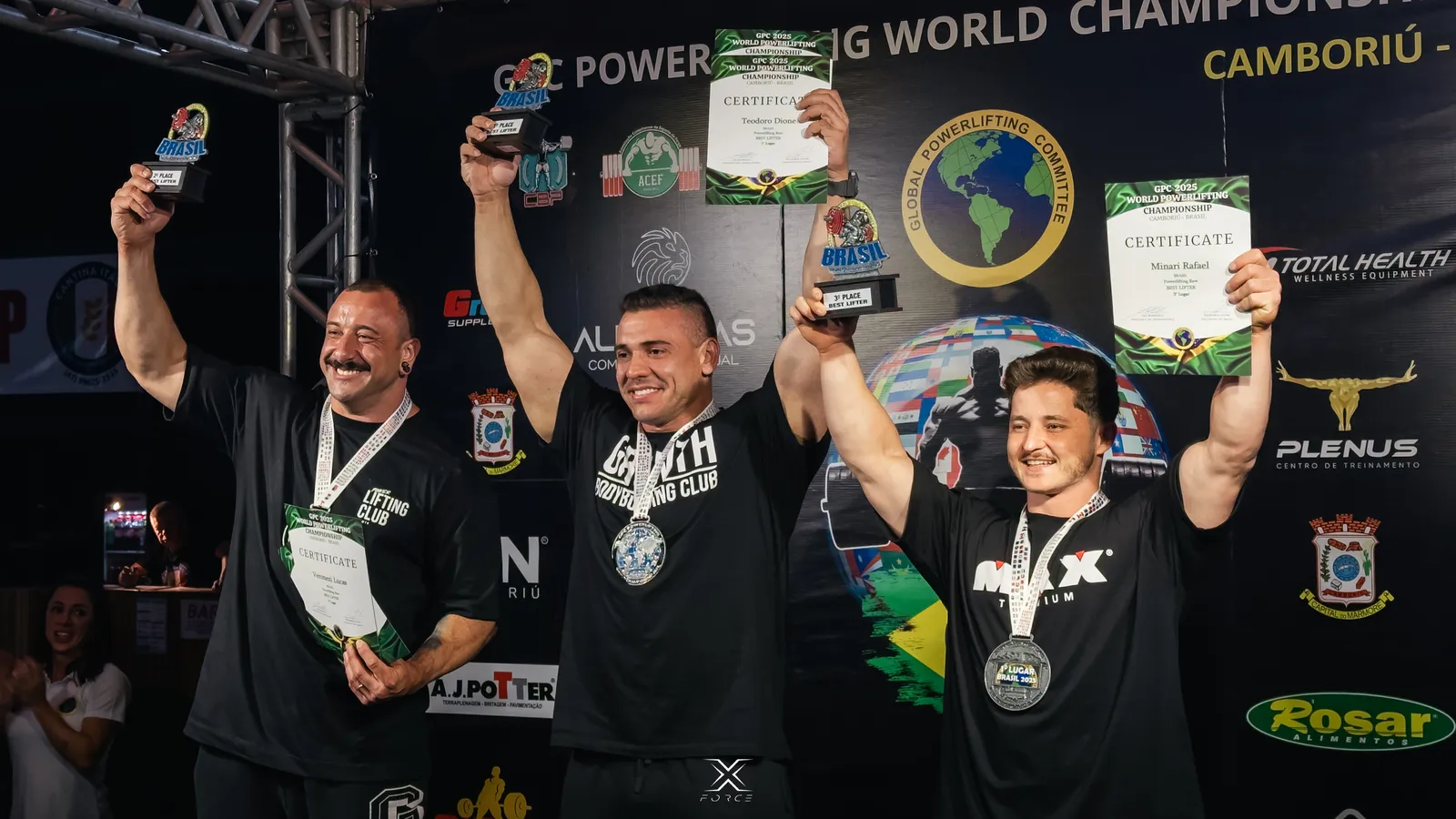 Dione campeão mundial GPC 2025 Best Lifter